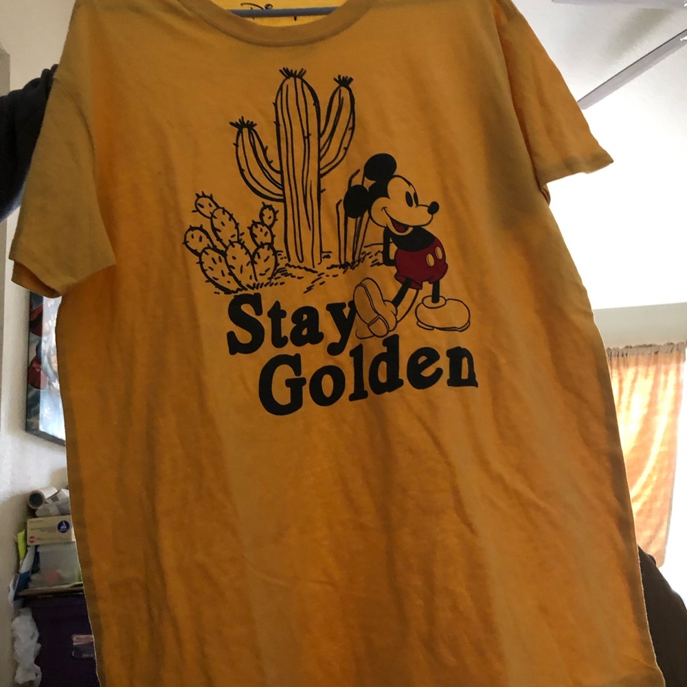 Womens Mickey Stay Golden X-LARGE shirt